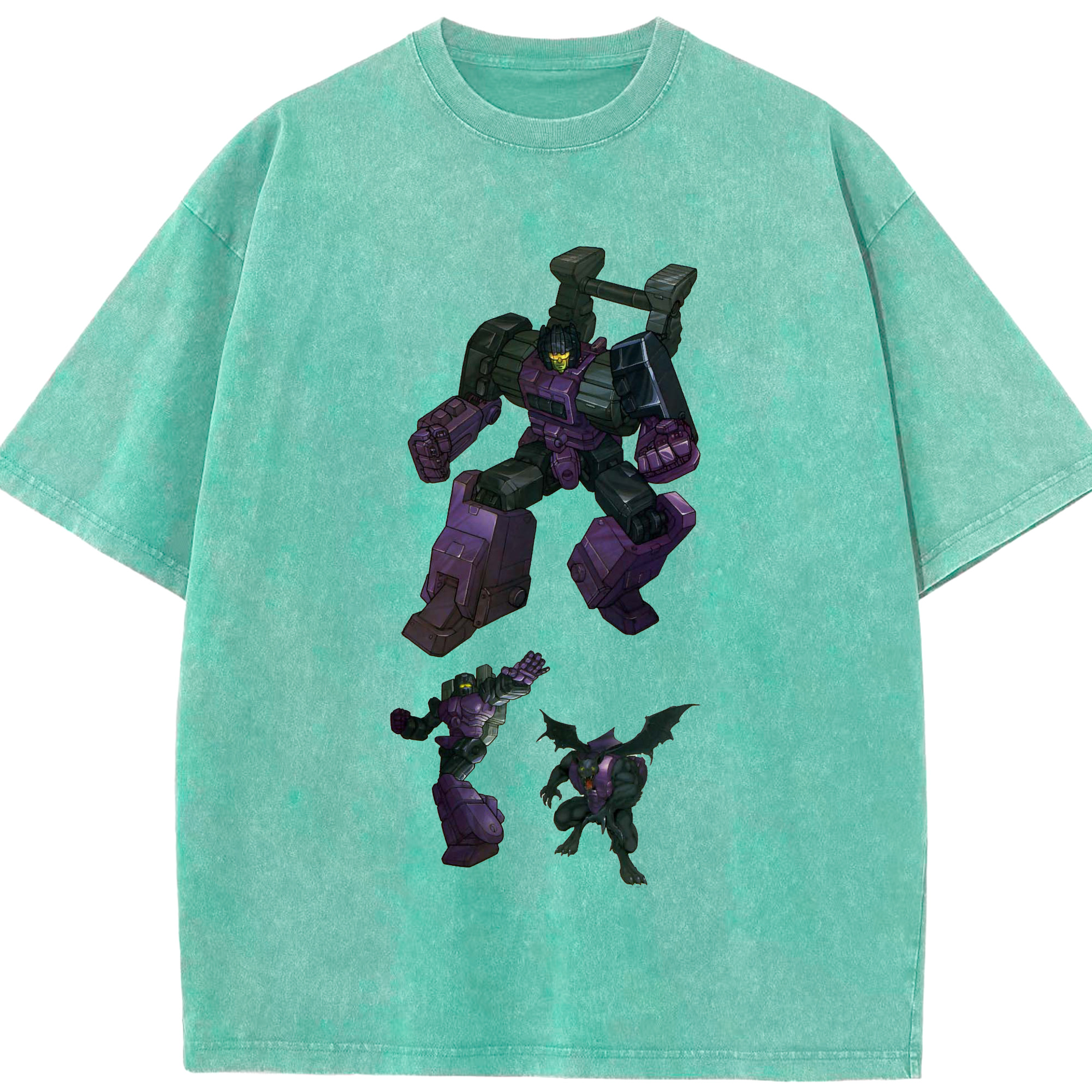 （画像用）  綿100% ヴィンテージ風 半袖Tシャツ（フロントプリント）